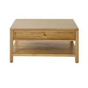 Avalon Square 2 Drawer Coffee Table Light Oak