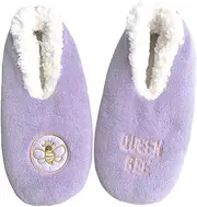 [Cello] Baffies Light Queen Bee Slippers - Medium. Soft & Fluffy Women's Slippers, Warm House Slippers for Women, Cosy Winter Slippers, Perfect Christmas, Birthday Gift, Non-Slip Home Slippers for Ladies.,