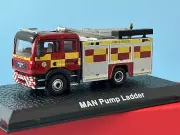 ATLAS EDITIONS 1:76 SCALE 'MAN PUMP LADDER' FIRE ENGINE DIECAST MODEL!