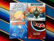 ✺New✺ BATTLESHIP, MASTERMIND, BOGGLE, CHUTES & LADDERS Travel Board Games