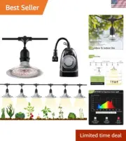 Outdoor LED Grow Light with Timer, Full Spectrum Grow Light Strip, Waterproof...