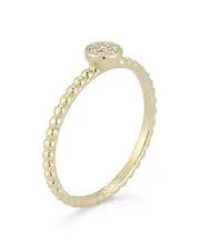 Moon & Meadow 14K Yellow Gold Diamond Mini Cluster Ring