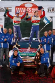 Jari Matti latvala Mikka Anttila Ford WRC Portrait podium 2011 Old Photo 1