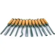 12 Pc Wood Carving Chisel Set 8" Wood Chisel Tool Hand Set