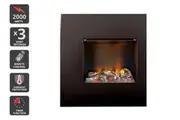 Dimplex Pemberley 2kW Wall Electric Heater Fireplace Optimyst Fire/Smoke Effect