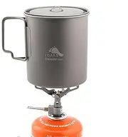 TOAKS Titanium Pot 750ml and BRS 3000T Stove Camping Pot Coffee Cup Combo Set