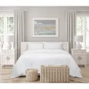 Algodon Romy Cotton Quilt Cover/Pillowcase Home/Room Bedding Set - White