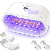 Mfancy UV Light for Resin,Two-Sided Fast Curing UV Resin Light,Foldable Portable UV Light Nail Lamp,Resin UV Curing Lamp[4 Timers],Resin Molds,Jewelry Making,DIY Craft,Nail Curing
