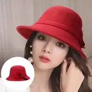 Women Hat Eye Catching British Style Faux Wool Vintage Bowler Women Hat For