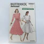 Dress B5987 UNCUT Sewing Pattern Size 8-12 Vintage Butterick Couture