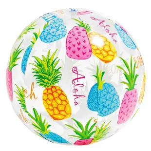 【居家寶盒】INTEX 59040 透明繽紛沙灘球 充氣球 海灘球 兒童海邊戲水 塑膠球 漂浮球3歲 (3.9折)