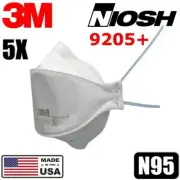 5-pack 3M Aura 9205+ N95 NIOSH Protective Disposable Face Mask Respirator NEW