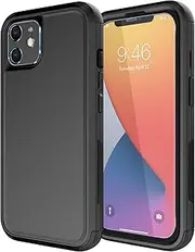 Diverbox for iPhone 11 Case [Shockproof] [Dropproof] [Tempered Glass Screen Protector + Camera Lens Protector],Heavy Duty Protection Phone Case Cover for Apple iPhone 11 (Black)