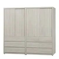 在飛比找ETMall東森購物網優惠-MUNA 莫托斯7X7尺鋼刷白色推門衣櫥/衣櫃(另有蘋果木色
