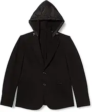 [Armani Exchange] Men's Removable Hoodie, Single Breasted Blazer