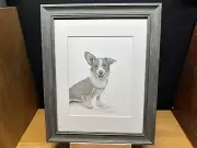 Drawing of a an Welsh Corgi Dog Graphite Pencil Art Sketch Picture Print