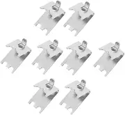 DOITOOL 8pcs Layer Rack Clamp Shelf Bracket Accessory Shelving Fridge Organizer True Multifunctional Freezer Removable Clip Cooler Steel Shelve Refrigerator