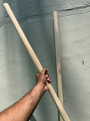Martial Arts Wooden Bo Staff Rattan Wood Burnt Spiral 50" Stick Bong Weapons