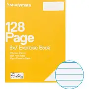 Studymate 9x7" 70gsm 8mm Ruled Exercise Book 128 Page