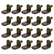 Shelf Support Pegs, 40pcs 6mm L-Shaped Shelf Pin with Rubber Sleeve, Bronze Tone