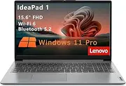 [Lenovo] IdeaPad 1 Student Laptop Computer, 15.6" FHD Display, Intel Dual Core Processor, 16GB DDR4 RAM, 256GB PCIe SSD, WiFi 6, Bluetooth 5.2, Type-C, Cloud Grey, Windows 11 Pro, Tichang