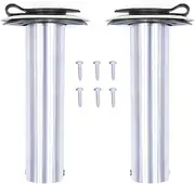 2X ZONADA Heavy Duty Stainless Steel 316 Fishing Rod Holders, Marine Grade, Flush Mount Fishing Rod Pole Holders, 90 Degree