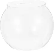 BESPORTBLE Clear Plastic Fish Tank Small Decorative Bowl for Goldfish Desktop Aquarium Elegant Compact Design Fall Resistant Material for Home Office Spaces