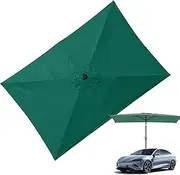 Umbrella Canopy Replacement - 6.6x10ft Rectangle Cantilever Umbrella,Waterproof Parasol Top Offset Garden Accessories for Pool Deck, Lawn & Table