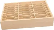 jojofuny Box Multi Use Wooden Phone Display Rack Multi Organizer for Desk Phone Finishing Box for Home Office Classroom Natural Storage