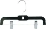 Pant Hangers Childrens Skirt 100 Black Plastic Clothing Metal Clips Swivel Hook