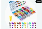 cooclensportey 330PCS Auto Blade Fuses Kit - Standard/Mini/Micro (2A-40A)