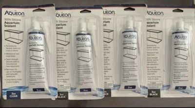 Aqueon Aquarium Silicone Sealant Clear 3 Ounces Lot Of 4