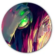 Anime Headphone #3 Girl 7" inch Slipmat Portablism Turntable Slip Mat DJ Scratch