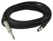 H5 Harmonica Mic Cable - 15 Foot Mini XLR to 1/4" Phone Plug