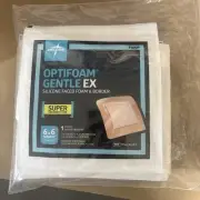 Medline Optifoam Gentle EX Bordered Foam Adhesive Dressing, 6" x 6" Square 10CT