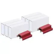 Staples for Stapler, 6 Pack #10 Mini 3/16 Inch Length Staples Red
