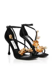 Jimmy Choo Women's Zea 95 Floral Embellished High Heel Sandals