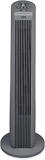 Zuvo 30" Oscillating Tower Fan, 3 Speed Setting Bladeless Portable Fan with 120 Minutes Timer, Quiet Operation Space-Saving fan for Home Living room and office (Gray)