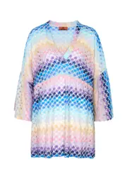 Missoni Metallic Fine-knit Kaftan - Blue - 44 (UK12 / M) 44 (UK12 / M)