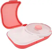 Kids Lunchbox with Small Snack Flip - Snack Container Box Bundle with Hand Strap, 2 in 1 Style Reusable Lunch Container, 5 Small +1 Large Compartment (Roseate)