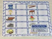 The Blue Series - Vowel E WorkMats (20 cards-2 Laminated WorkMats) Montessori