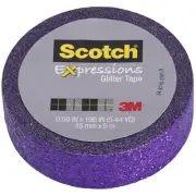 Scotch Expressions Glitter Tape: 0.59 in. x 196 in. (Bright Violet)