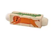Kaper Kidz Wooden Twist Puzzle Block Jungle Animal - Brain Teaser Puzzle for Kid