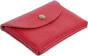 [Yardenfun] Mini Leather Earphone Storage Bag Travel Document Holder Passport Holder Small Wallet for Women Card Holder Passport Ornament Passport and Ticket Holder Passports Cowhide Red