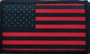 United States Flag USA Pan African Colors Patch W/ VELCRO® Brand Fastener I
