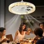 Ceiling Fans Light Remote Control 4 Speeds Socket Fan Light (Pure white) AU