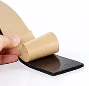Self Adhesive Foam Tape 1pcs EVA Black Foam Strong Single-Sided Adhesive Soundproof, for Anti-Collision Seal Gasket Sealing Strips 2m-10m(10mm x 10mm x 2m)