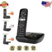 A694A Black Cordless Phone: Digital Answering Machine & Clear Calling Quality