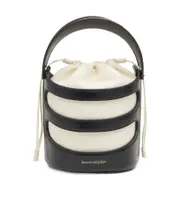 Alexander McQueen Logo Printed Drawstring Bucket Bag One size Black