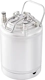 2L/64oz Mini Beer Keg Growler 1.6 Gallon Mini Ball Lock Keg Corny Keg for Homebrew 304 Stainless Steel Beer Mini Keg